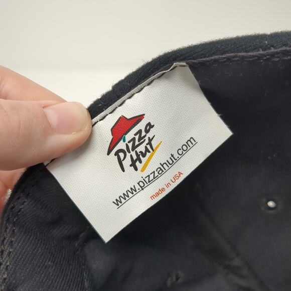 Pizza Hut Strapback Baseball Cap Black One Size Adjustable Embroidered 6 Panel - Picture 9 of 9